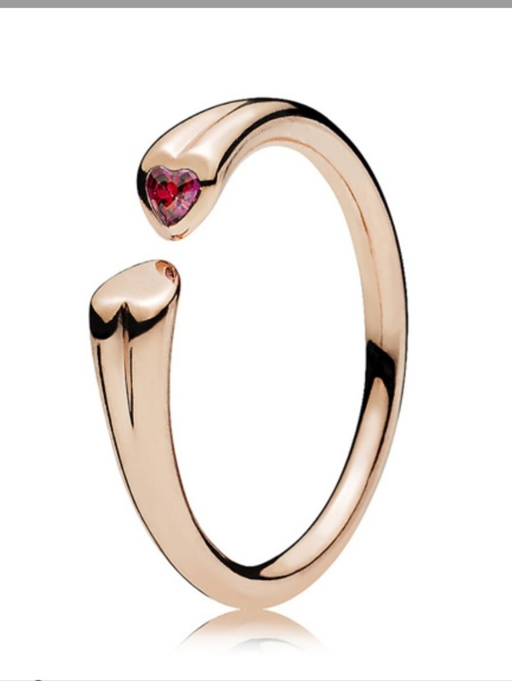 Pandora Two Hearts Rose Gold Open Ring